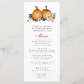 パンプキ素朴ンボタニカルオータム秋の結婚式 メニュー (正面)