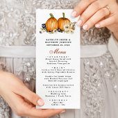 パンプキ素朴ンボタニカルオータム秋の結婚式 メニュー