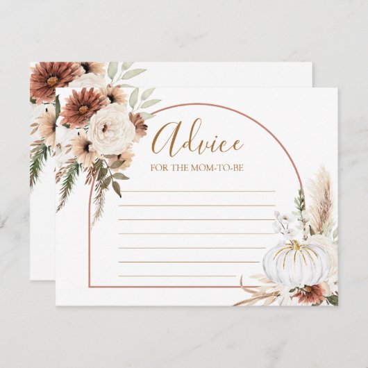 パンプキ素朴ンボホ秋モーミーへの恋のアドバイス エンクロージャーカード (正面/裏面)