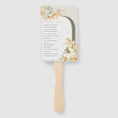 パンプキ素朴ンリーフィーフローラアーチ結婚式 プログラム ハンドファン (裏面)