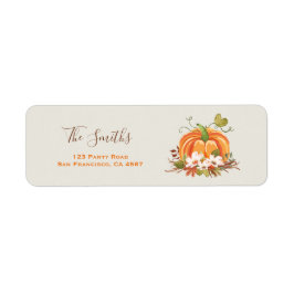 パンプキ素朴ン住所 シール秋秋ニュートラル ラベル