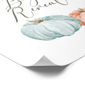 パンプキ素朴ン性別リビール秋ウェルカムサイン ポスター (角)