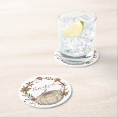 パンプキ素朴ン感謝祭パーソナライズされた ラウンドペーパーコースター (インサイチュ)