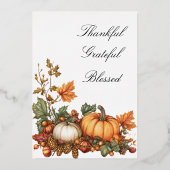 パンプキ素朴ン感謝祭パーティー 箔招待状 (裏面)