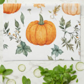 パンプキ素朴ン模様 キッチンタオル (折り畳み)