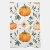 パンプキ素朴ン模様 キッチンタオル (縦)