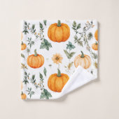 パンプキ素朴ン模様 バスタオルセット (ウォッシュタオル)