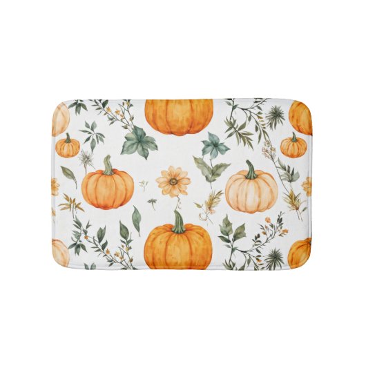 パンプキ素朴ン模様 バスマット (正面)