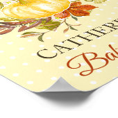 パンプキ素朴ン水玉模様ベビーシャワーウェルカム ポスター (角)