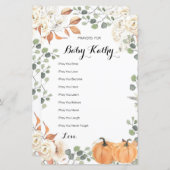 パンプキ素朴ン秋の愛の祈りの言葉のベビーサイン (正面/裏面)