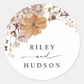 パンプキ素朴ン秋の結婚式お気に入りシール ラウンドシール (正面)