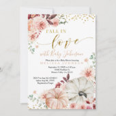 パンプキ素朴ン秋インラブベビーシャワー招待状 招待状 (正面)