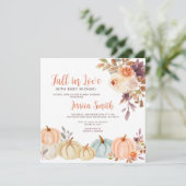 パンプキ素朴ン秋インラブベビーシャワー 招待状 (スタンド正面)