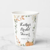 パンプキ素朴ン秋インラブボホフローラ紙カップ 紙コップ (裏面)