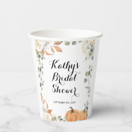 パンプキ素朴ン秋インラブボホフローラ紙カップ 紙コップ