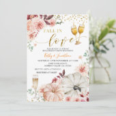 パンプキ素朴ン秋インラブ婚約招待状 招待状 (スタンド正面)