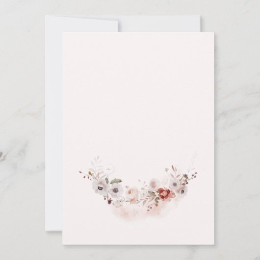 パンプキ素朴ン秋ウォーター結婚カラー 招待状 (裏面)