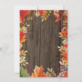 パンプキ素朴ン秋ガールベビーシャワー招待状 招待状 (裏面)