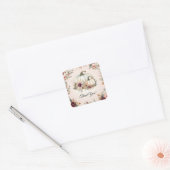 パンプキ素朴ン秋フローラベビーシャワーありがとう スクエアシール (封筒)