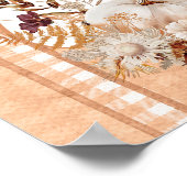 パンプキ素朴ン秋フローラベビーシャワーウェルカム ポスター (角)