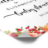 パンプキ素朴ン秋フローラベビーシャワーウェルカム ポスター (角)