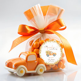 パンプキ素朴ン秋フローラベビーシャワー ラウンドシール