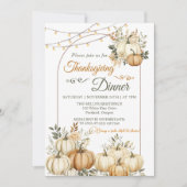 パンプキ素朴ン秋フローラ感謝祭ディナー 招待状 (正面)