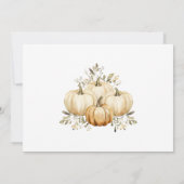 パンプキ素朴ン秋フローラ誕生日パーティー写真 招待状 (裏面)