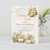 パンプキ素朴ン秋フローラ誕生日パーティー 招待状 (スタンド正面)