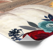 パンプキ素朴ン秋ブライダルシャワーウェルカムサイン ポスター (角)