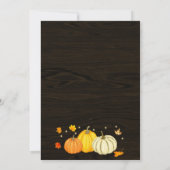 パンプキ素朴ン秋ベビーシャワー招待状 招待状 (裏面)