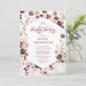 パンプキ素朴ン秋ワイルドフラワーブライダルシャワー 招待状 (スタンド正面)