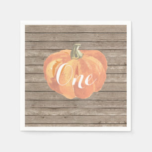 パンプキ素朴ン秋初誕生パーティーナプキン スタンダードカクテルナプキン