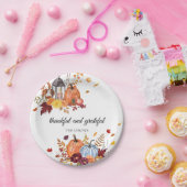 パンプキ素朴ン秋感謝祭紙プレート ペーパープレート (パーティー)