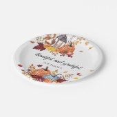 パンプキ素朴ン秋感謝祭紙プレート ペーパープレート (アングル)