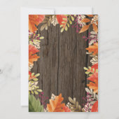 パンプキ素朴ン秋誕生日招待状 招待状 (裏面)