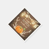 パンプキ素朴ン紙ナプキンス秋ウッドシャワー スタンダードカクテルナプキン (角)