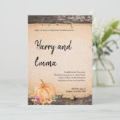 パンプキ素朴ン結婚式招待状 招待状 (スタンド正面)