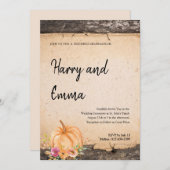 パンプキ素朴ン結婚式招待状 招待状 (正面/裏面)