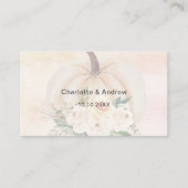 パンプキ結婚ンの応答ウェブサイトQRコードRSVP エンクロージャーカード (正面)