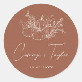 パンプキ結婚ン ラウンドシール (正面)