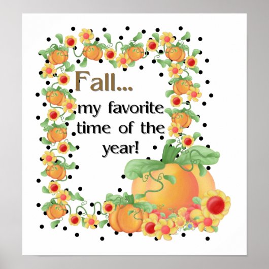 パンプキ縁どン-秋マイお気に入りのプリント/ポスター ポスター (正面)