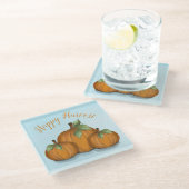 パンプキ色彩の鮮やかンガラスのコースター ガラスコースター (アングル)