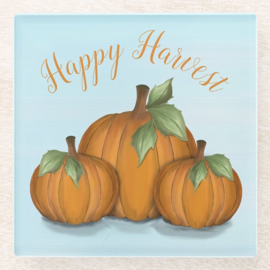 パンプキ色彩の鮮やかンガラスのコースター ガラスコースター (正面)