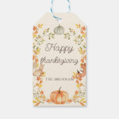 パンプキ葉ン感謝祭ギフトラベル ギフトタグ (裏面)
