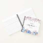 パンプキ葉ン秋ブルーベビーシャワーゲストブック ノートブック (内部)