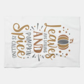 パンプキ葉ン・スパイスが秋を呼んでいる キッチンタオル (横)