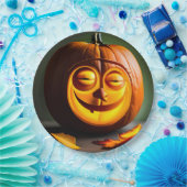 パンプキ間抜けン氏ヘッド ペーパープレート (パーティー)