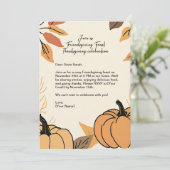 パンプキ離れンの友情Thanksgiving 招待状 (スタンド正面)