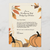 パンプキ離れンの友情Thanksgiving 招待状 (正面/裏面)